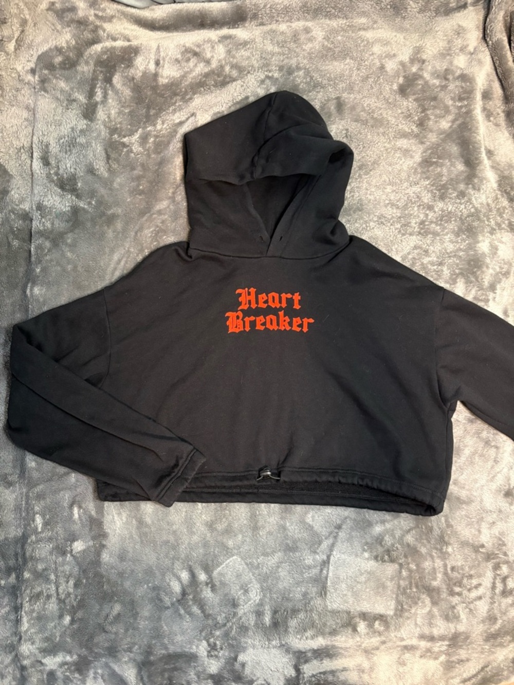 Forever 21 Black Hooded Pullover Sweatshirt
